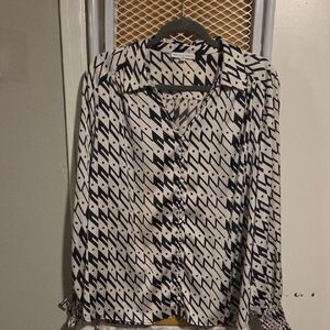 Stylish Black and White Blouse